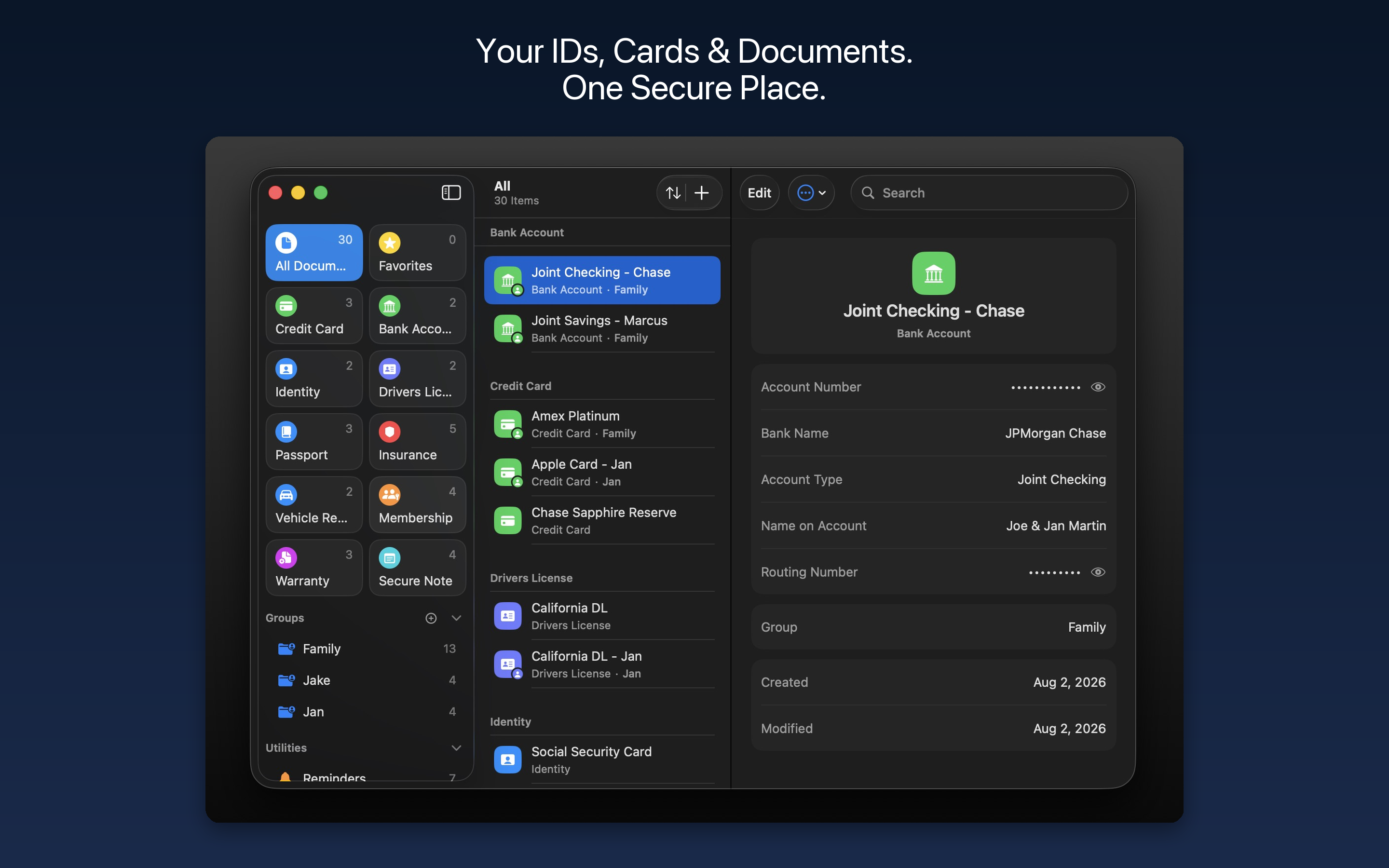 Kryven Vault on Mac showing main interface